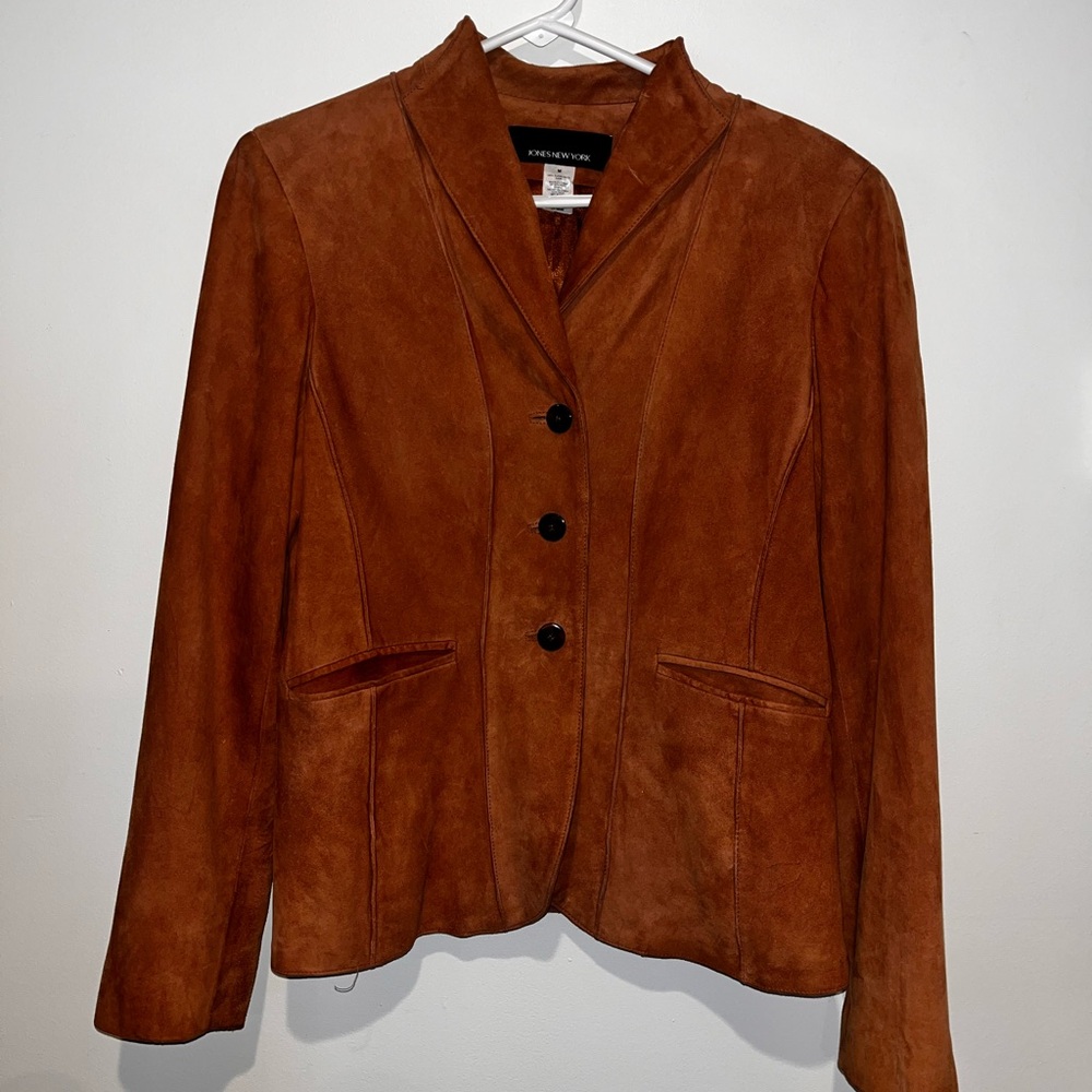 Jones New York Rust Suede Blazer